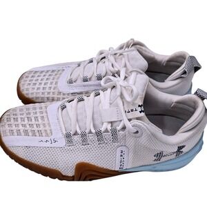 Under Armour Women 8.5 White Sneakers Athleisure Minimalist Sporty Gym Training